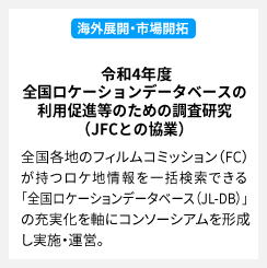 令和4年度全国ロケーションデータベースの利用促進等のための調査研究（JFCとの協業）