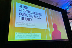 「SXSW」にて、AIにストーリーテリングのメソッドを分析させる講座の様子１